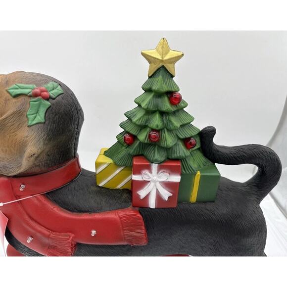 Holiday Time 2025 Christmas Holiday Dachshund Dog Tree Light Up Blow Mold New - Picture 2 of 5